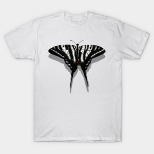 Zebra Swallowtail Butterfly with Shadow T-Shirt